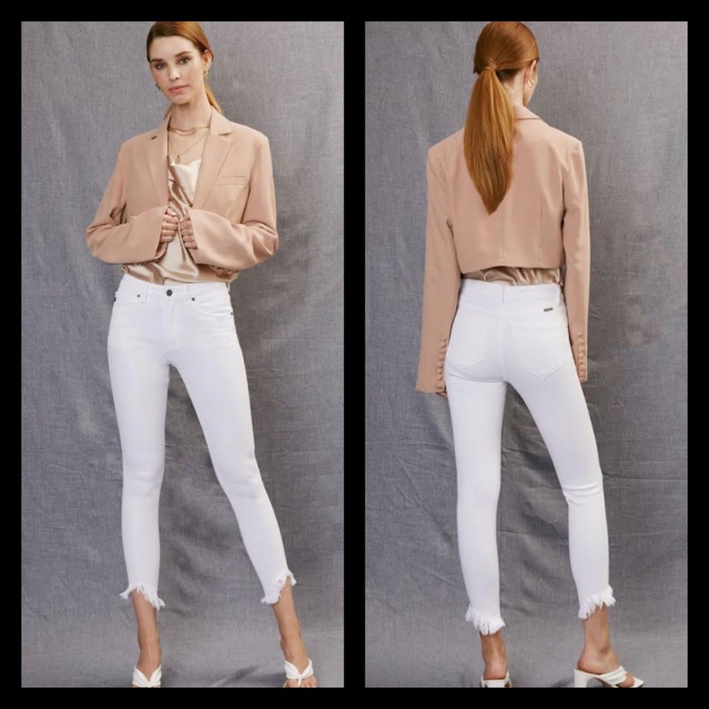NEW! White High Rise Ankle Skinny Jeans